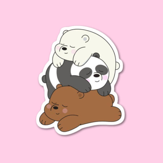 Cozy Sleeping Bears Sticker