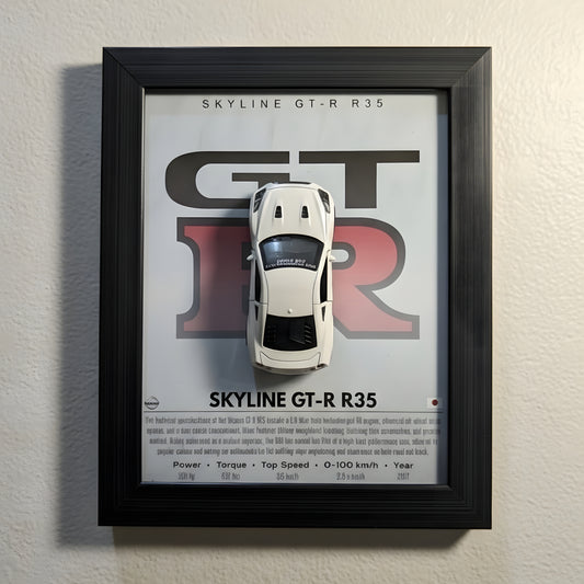 Nisaan GTR R35 3D Car Frames Original Metal Diecast Cars | Car Wall Decor