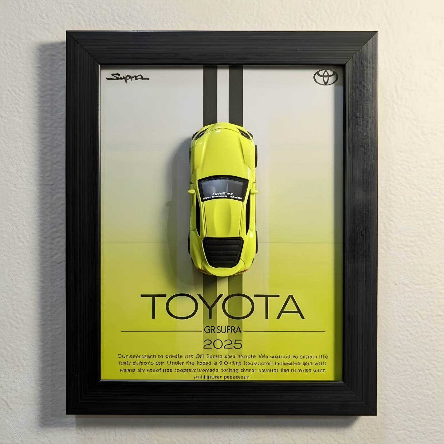 Toyota Supra Mk5 3D Car Frames Original Metal Diecast Cars | Car Wall Decor