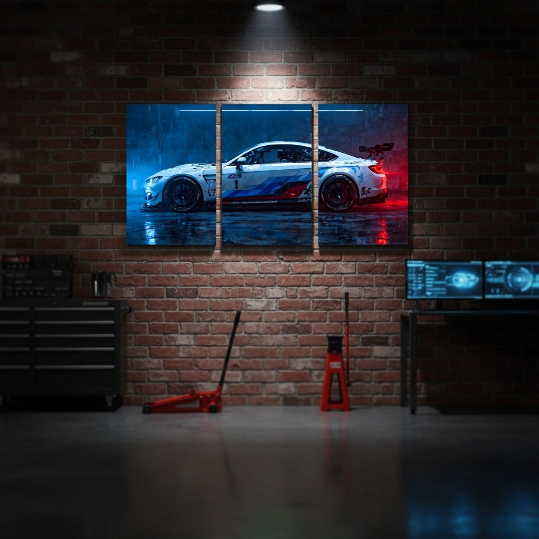 BMW M5 3 Panel Wall Frames | Premium Car Wall Art | 4K Waterproof & Fade-Proof Automotive Decor for Gaming Room, Office & Bedroom