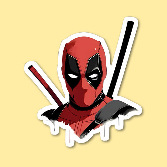 Dead Pool Tripping Sticker