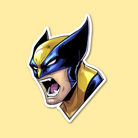 Wolverine Screaming Sticker