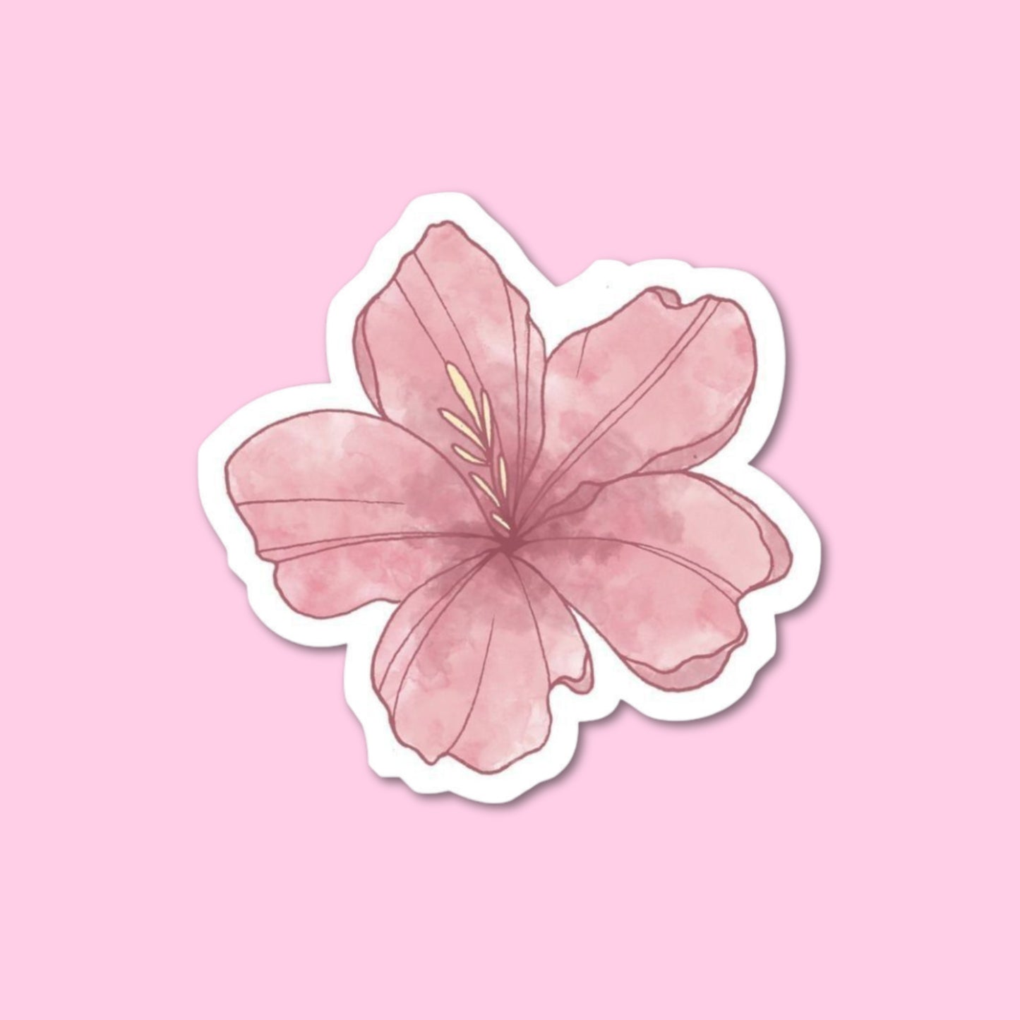 Pink Flower Sticker