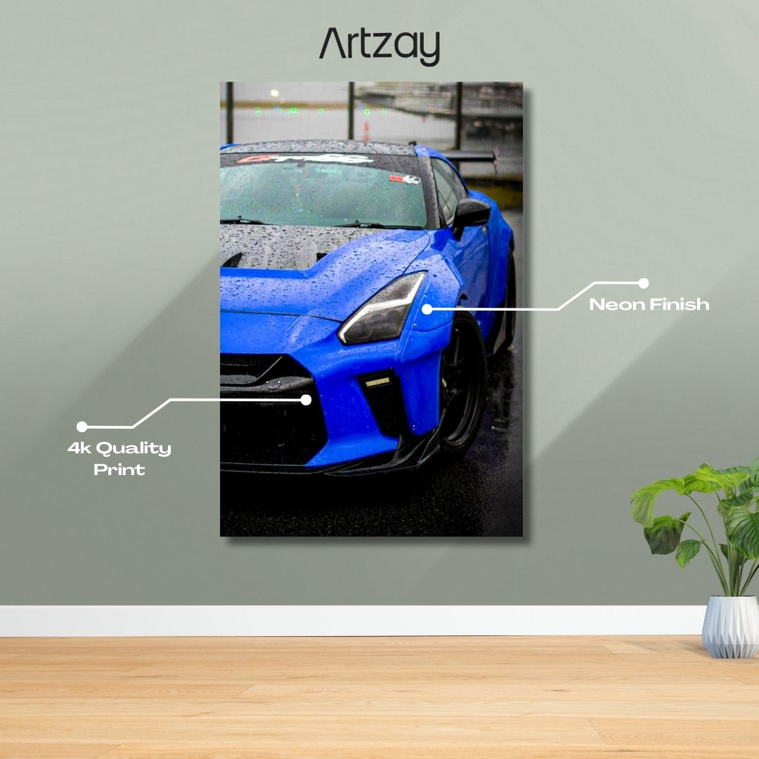 Nissan GT-R (R35) Headlights Neon Poster β Iconic Glow Edition | 4K Print