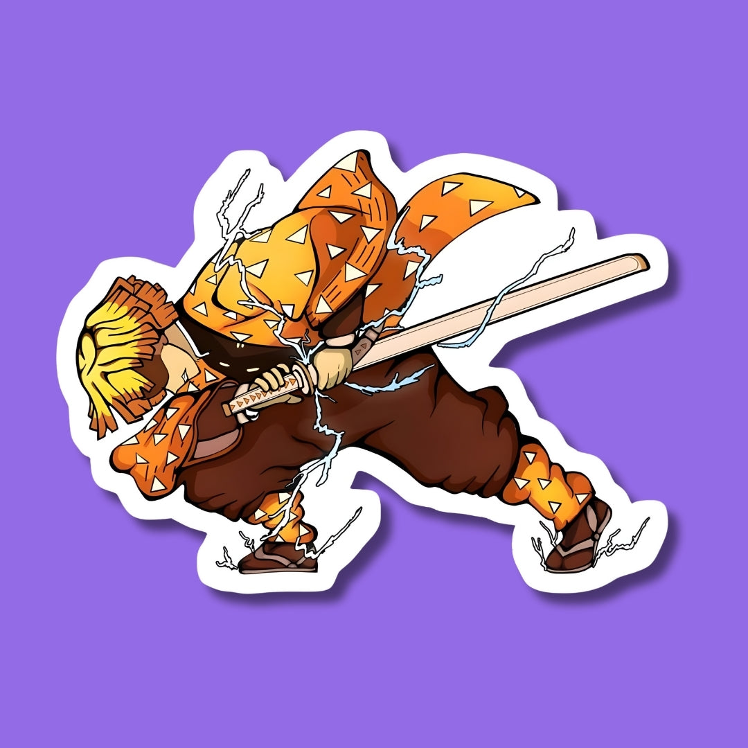 Zenitsu's Striking Pose Sticker