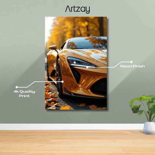 McLaren 720S Headlights Neon Poster – Iconic Glow Edition | 4K Print