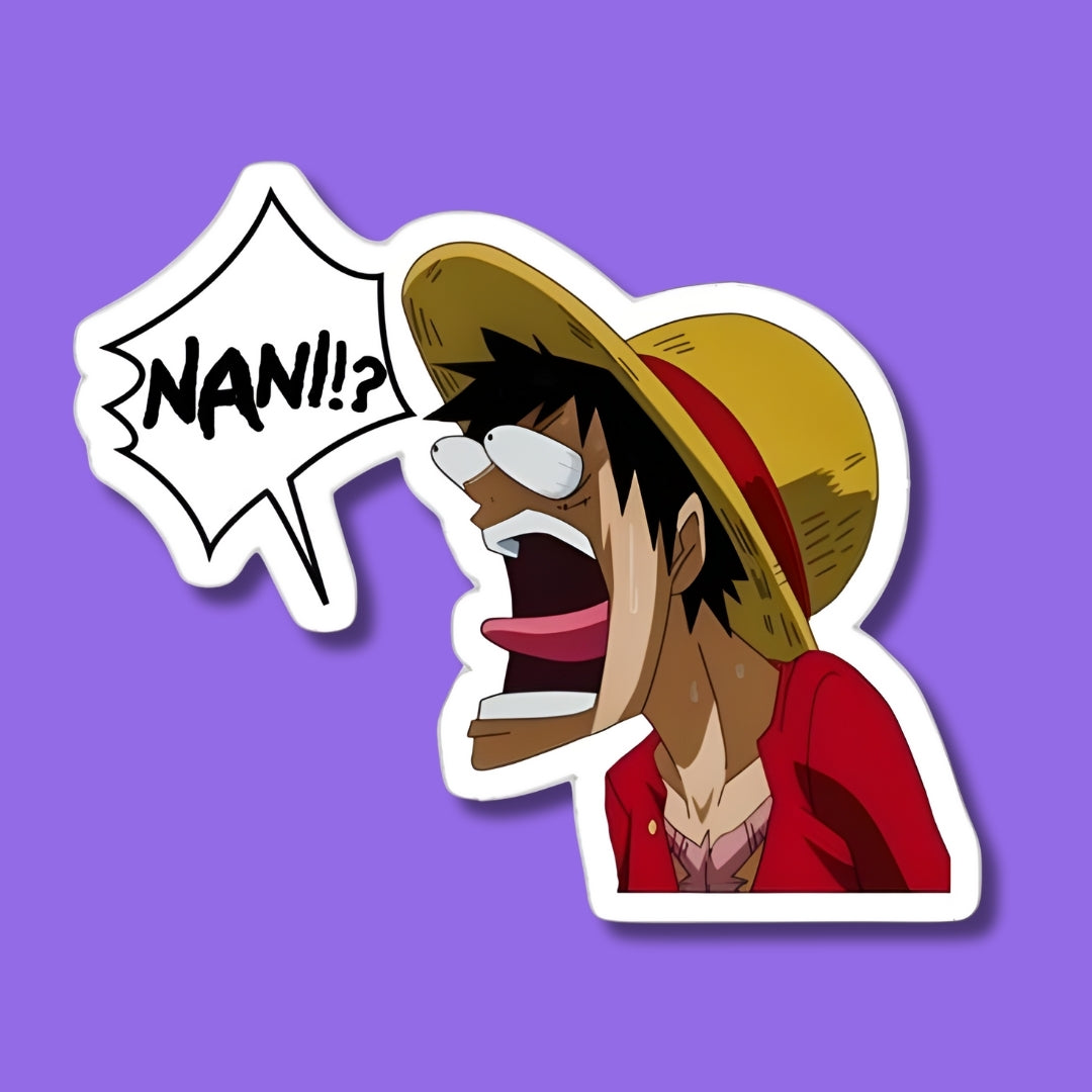 Luffy Shocked Face Sticker