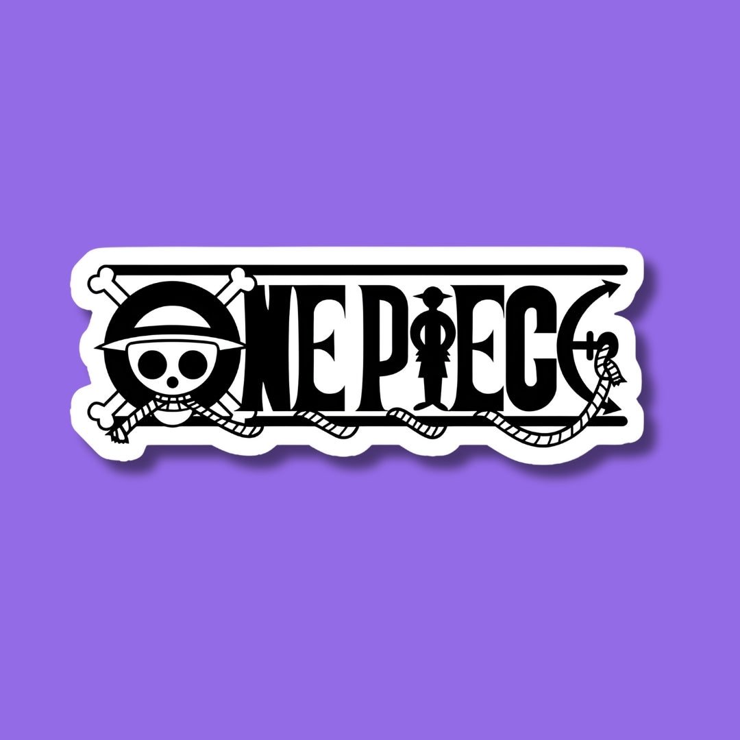 One Piece Monochrome Logo Sticker