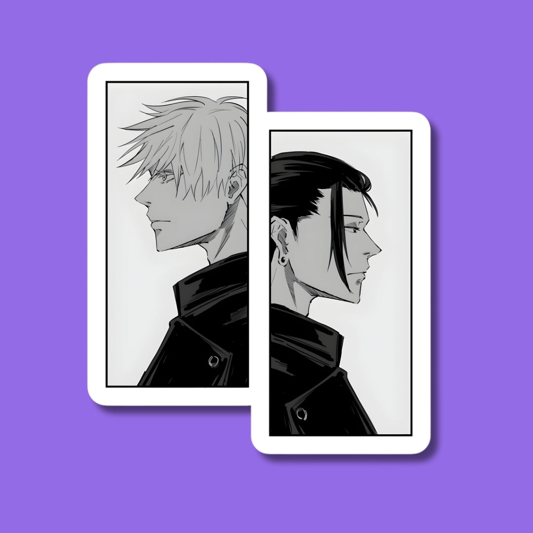 Gojo & Geto monochrome Sticker
