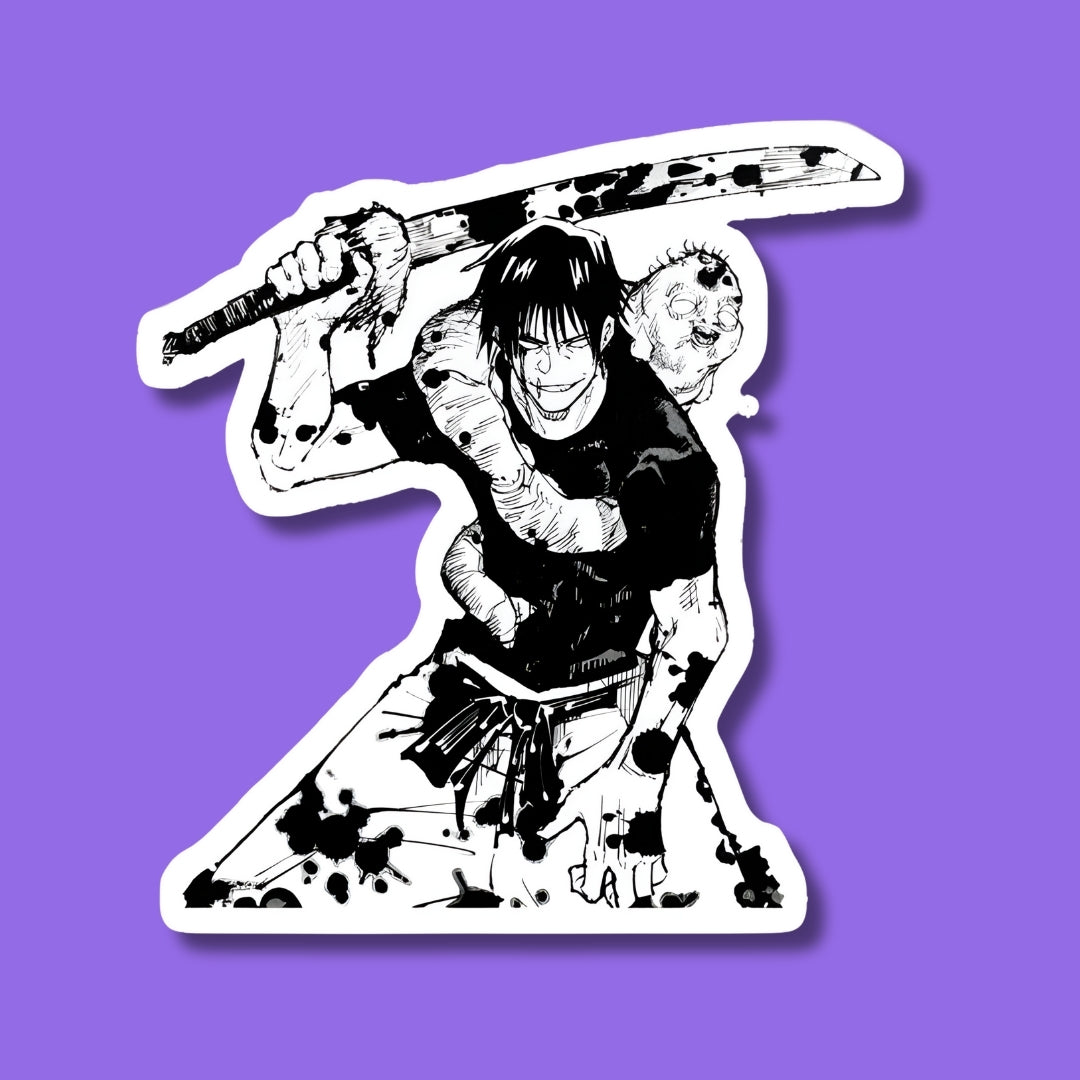 Toji Fushiguro Monochrome Sticker