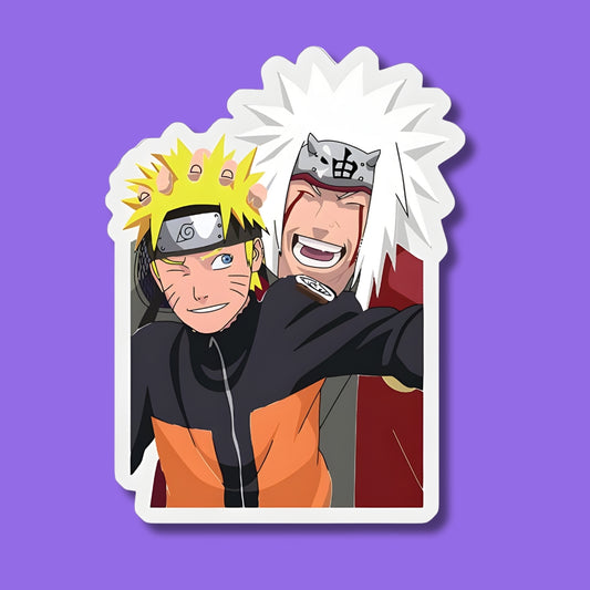 Jiraiya and Naruto Sticker