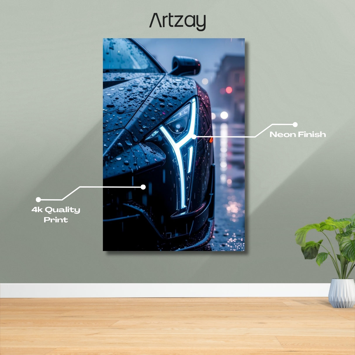 Lamborghini Aventador Neon Poster – Iconic Glow Edition | 4K Print