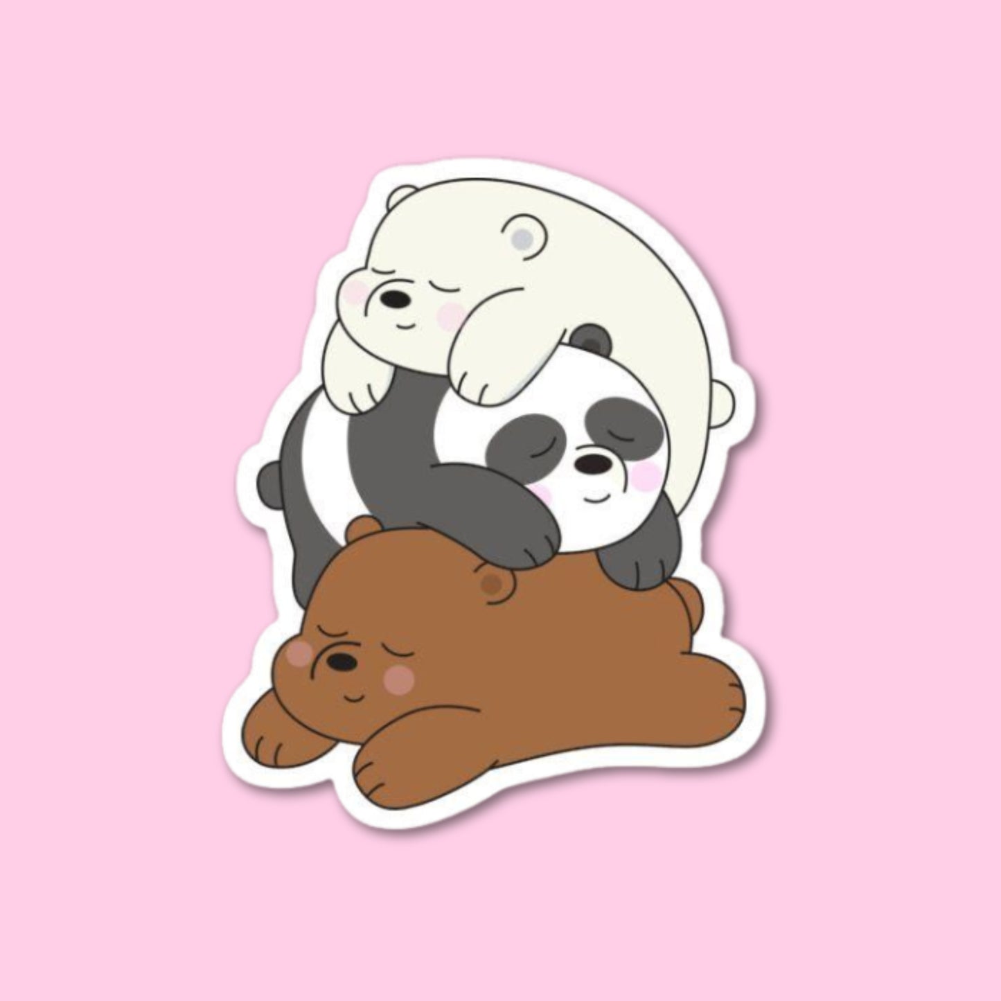 Cozy Sleeping Bears Sticker