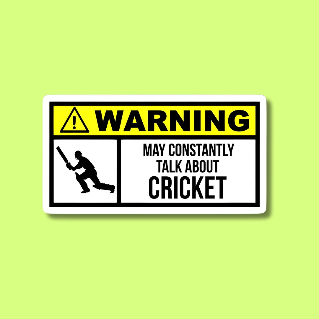 Cricket Warning Sticker