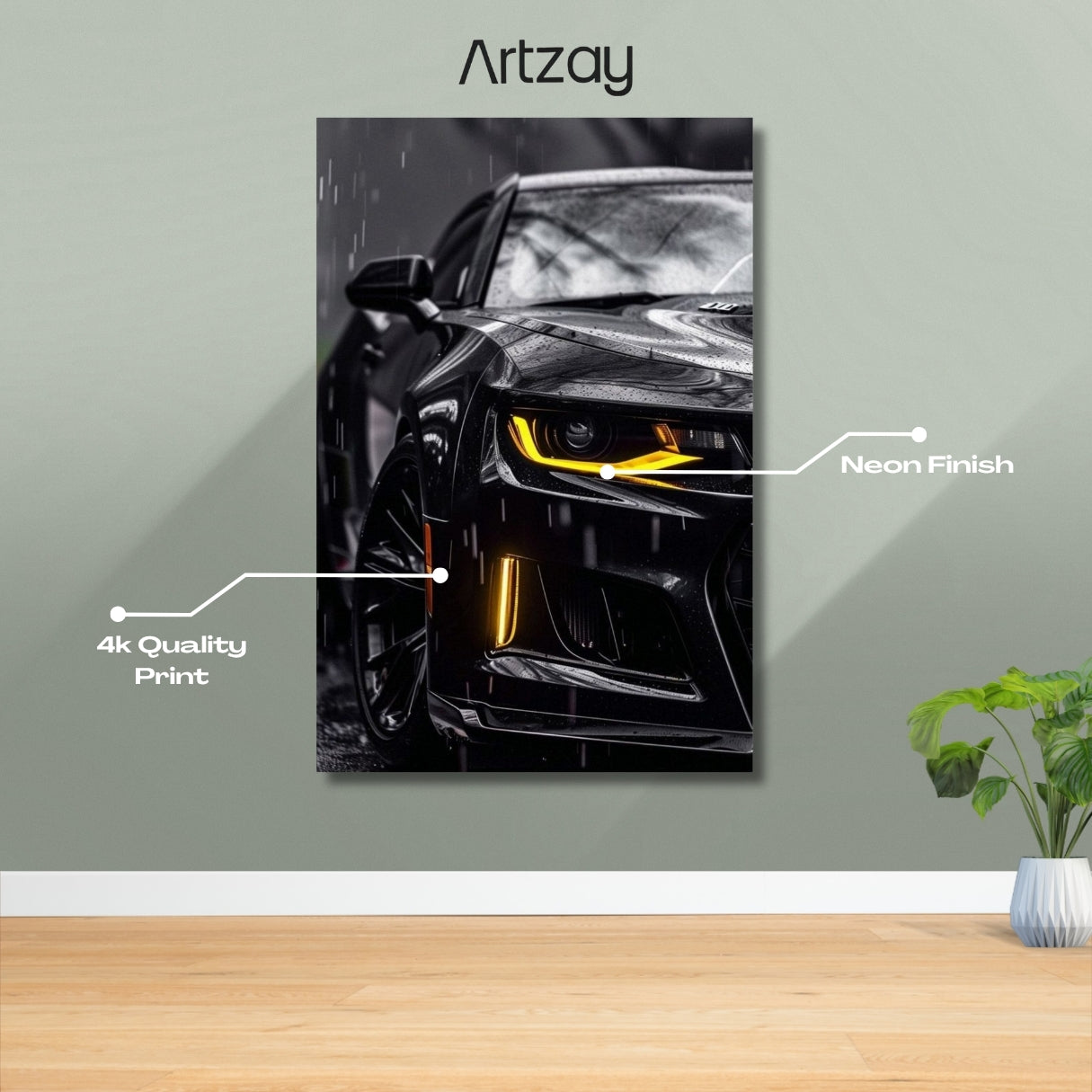 Audi R8 Neon Poster – Iconic Glow Edition | 4K Print