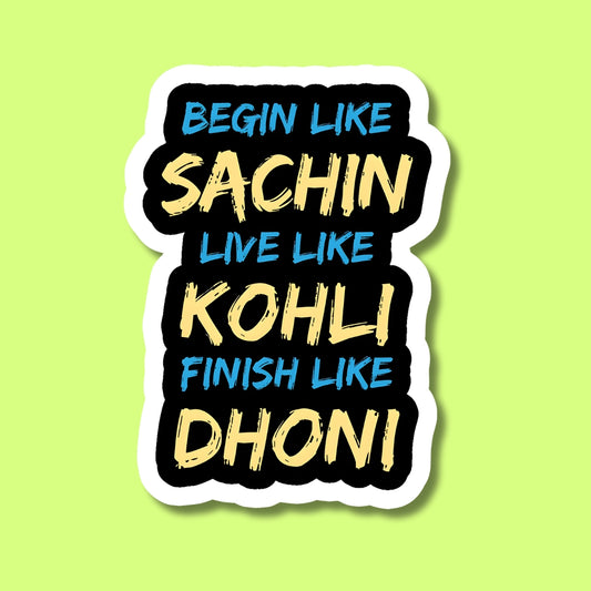 Live Like Kohli Sticker