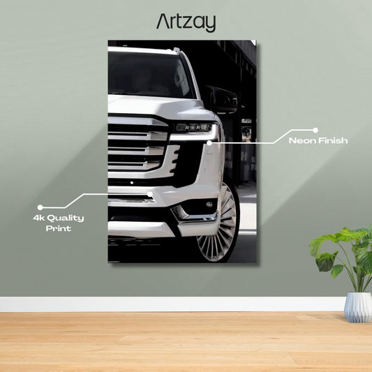 Toyota Land Cruiser ZX  Headlights Neon Poster – Iconic Glow Edition | 4K Print