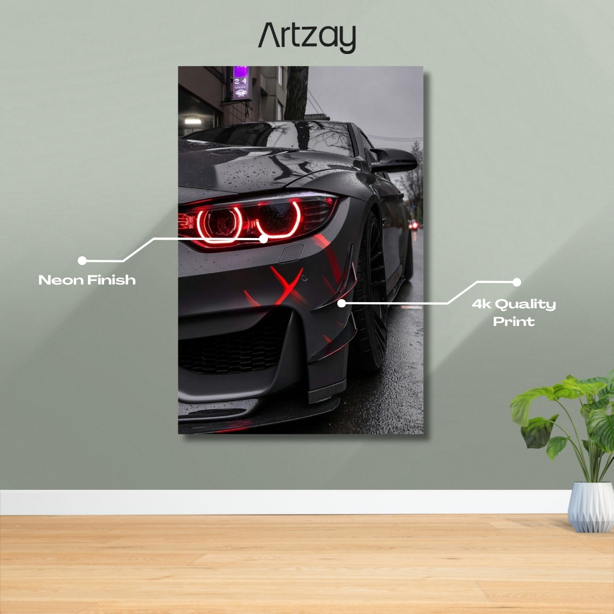 BMW M4 G82 Neon Poster – Iconic Glow Edition | 4K Print