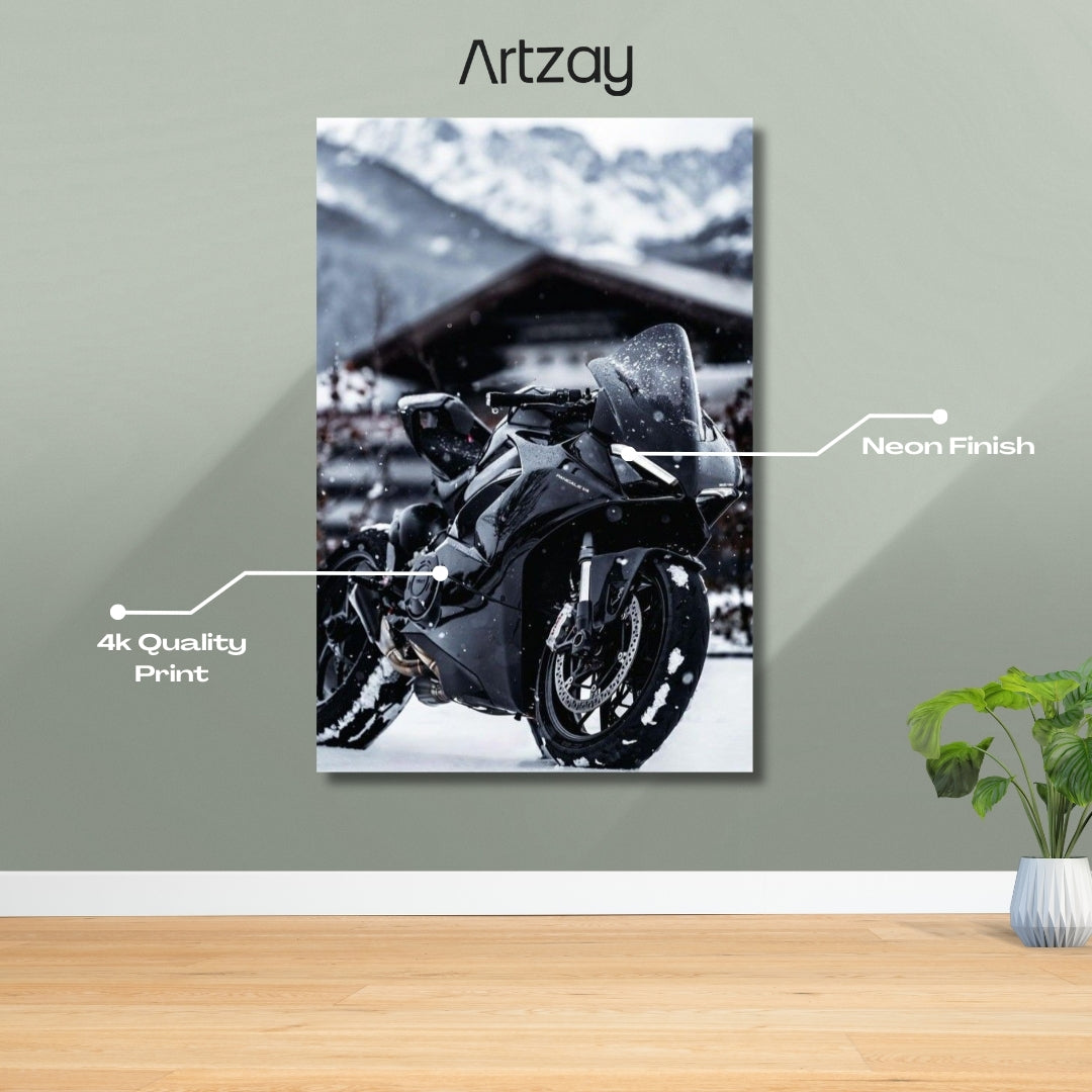 Ducati Panigale V4 Neon Poster – Iconic Glow Edition | 4K Print