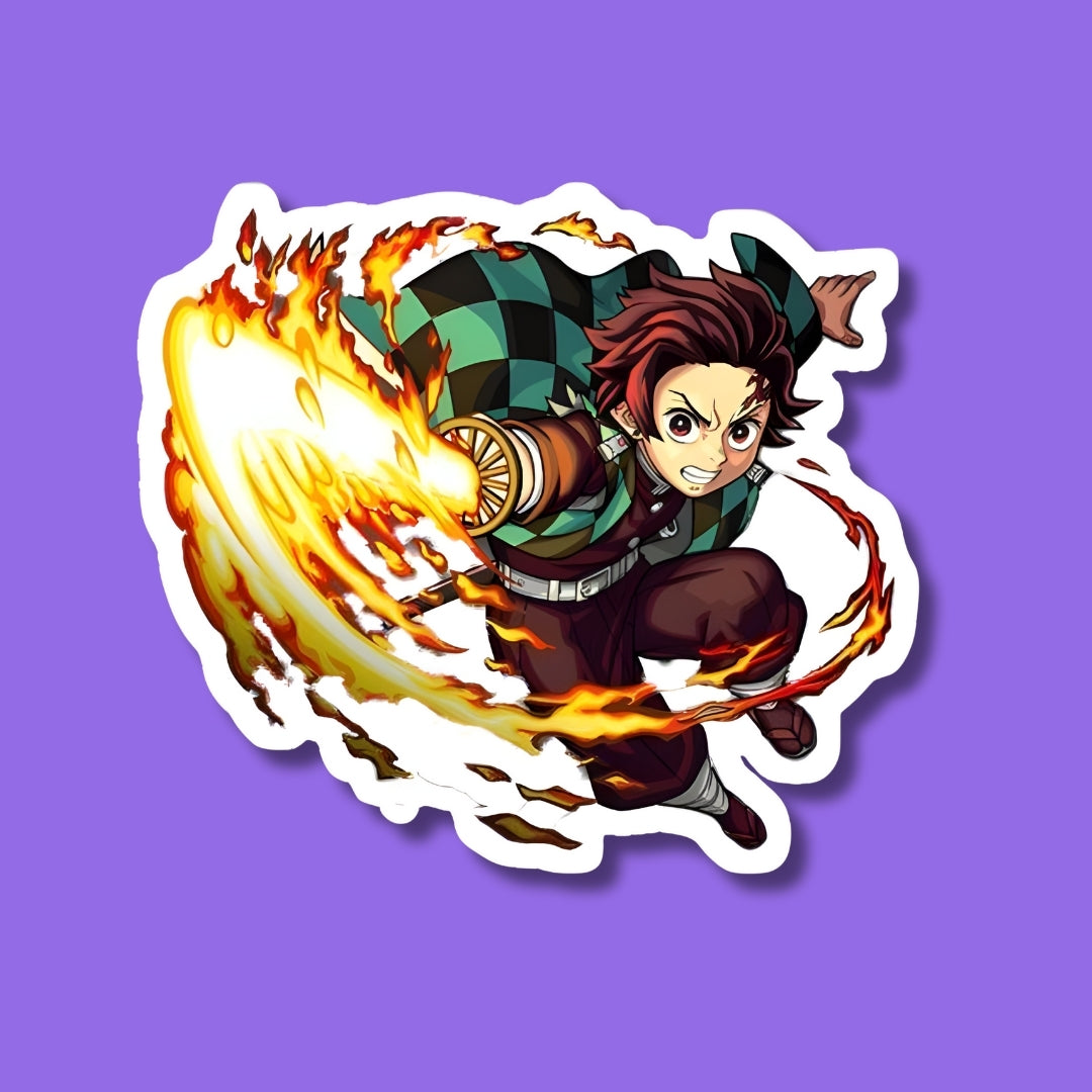 Tanjiro Fire Sword Sticker