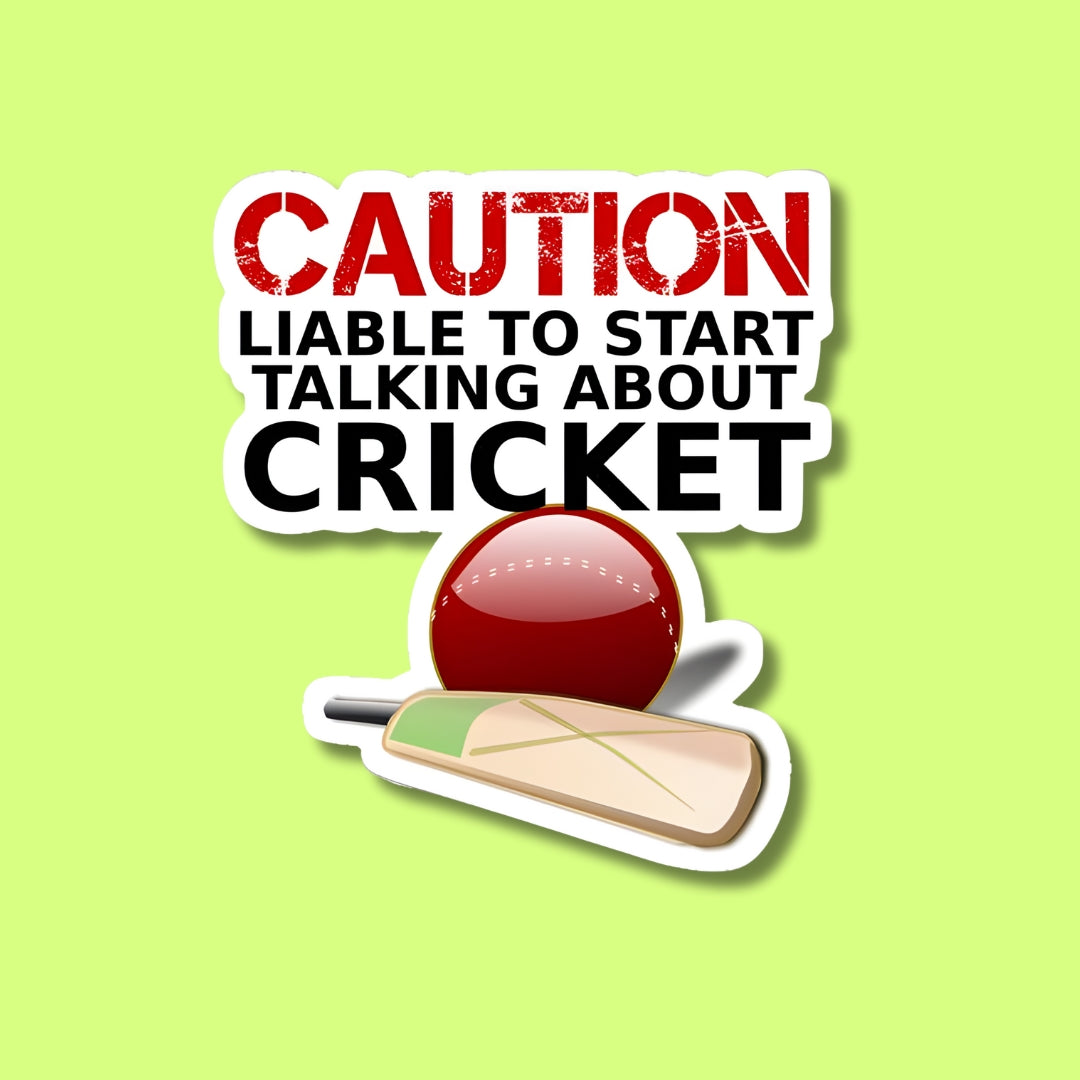 Cricket Caution Sticker