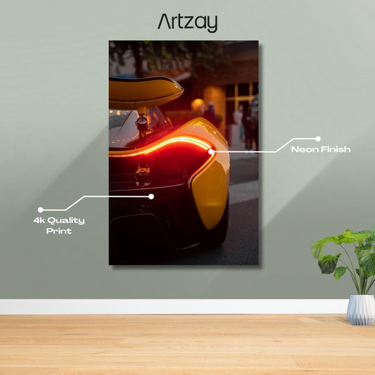McLaren P1 Rear lights Neon Poster – Iconic Glow Edition | 4K Print