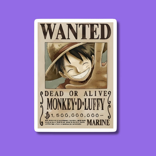 Luffy Wanted Sticker