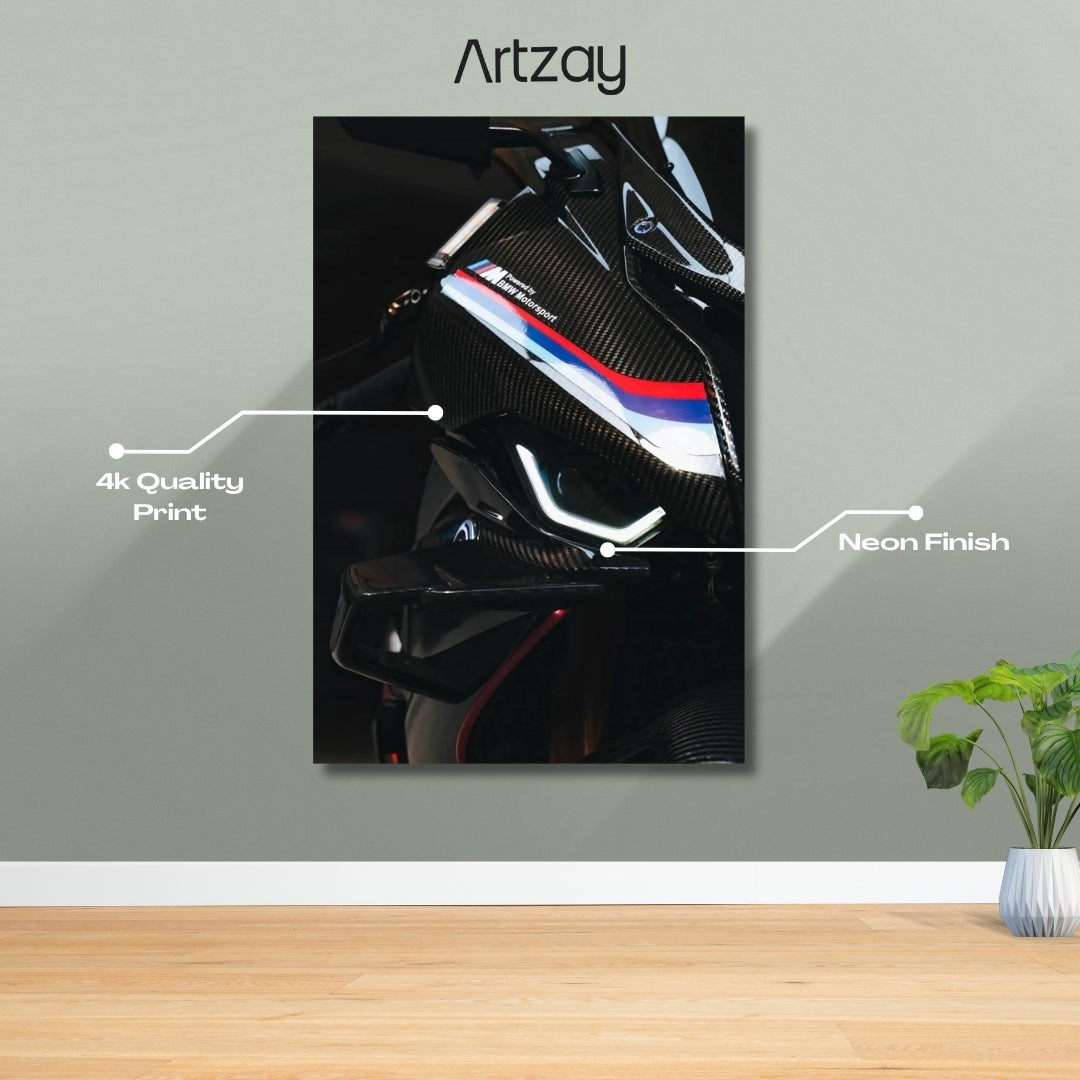 BMW S 1000 RR  Headlights Neon Poster – Iconic Glow Edition | 4K Print