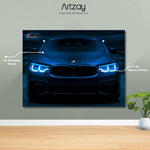 2 Panel BMW M5 Headlights Neon Poster – Iconic Glow Edition | 4K Print