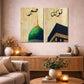 Sabr & Tawakkul Islamic 2 Panel Wall Art – Inspirational Islamic Calligraphy Frame