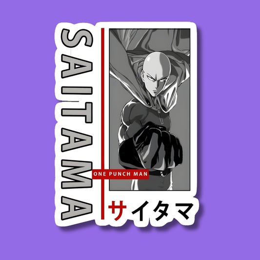 Saitama Manga Poster Style Sticker