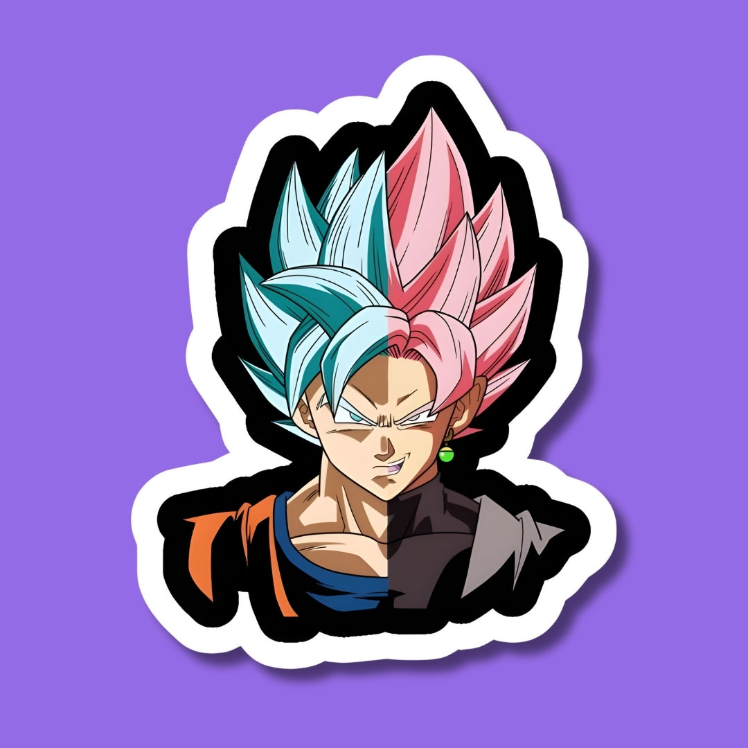 Goku & Goku Black Split Sticker