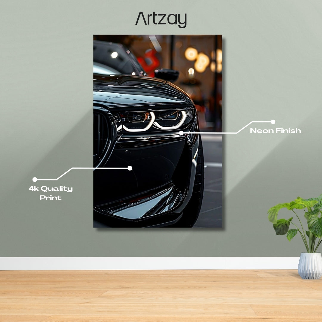 BMW M4 Headlights Neon Poster – Iconic Glow Edition | 4K Print