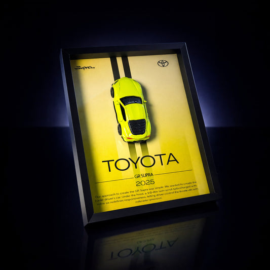 Toyota Supra Mk5 3D Car Frames Original Metal Diecast Cars | Car Wall Decor